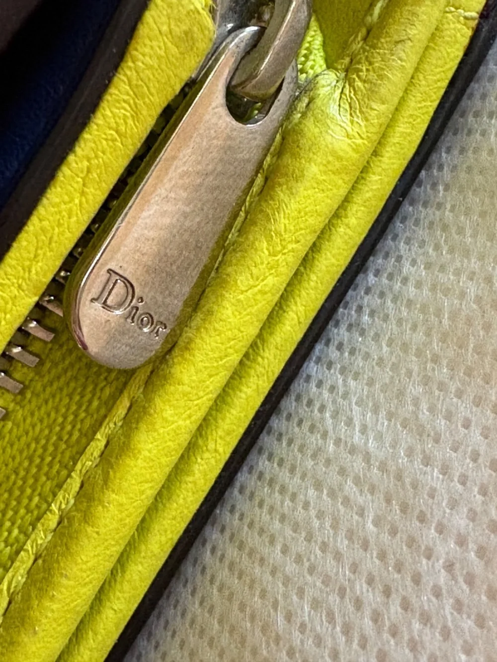 Christian Dior Leather Tri-Color Long Wallet